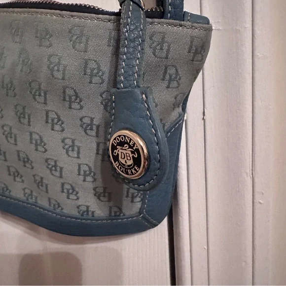 Dooney & Bourke Vintage Blue Envelope Shoulder Bag - Picture 4 of 11